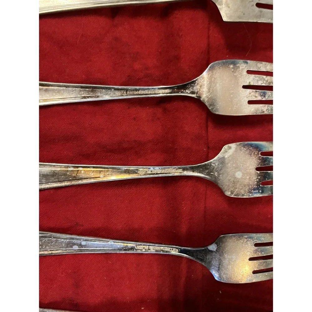 Antique Vintage Silverplate Flatware 16 Lot Oneida Rogers 1800s 1900s With Case